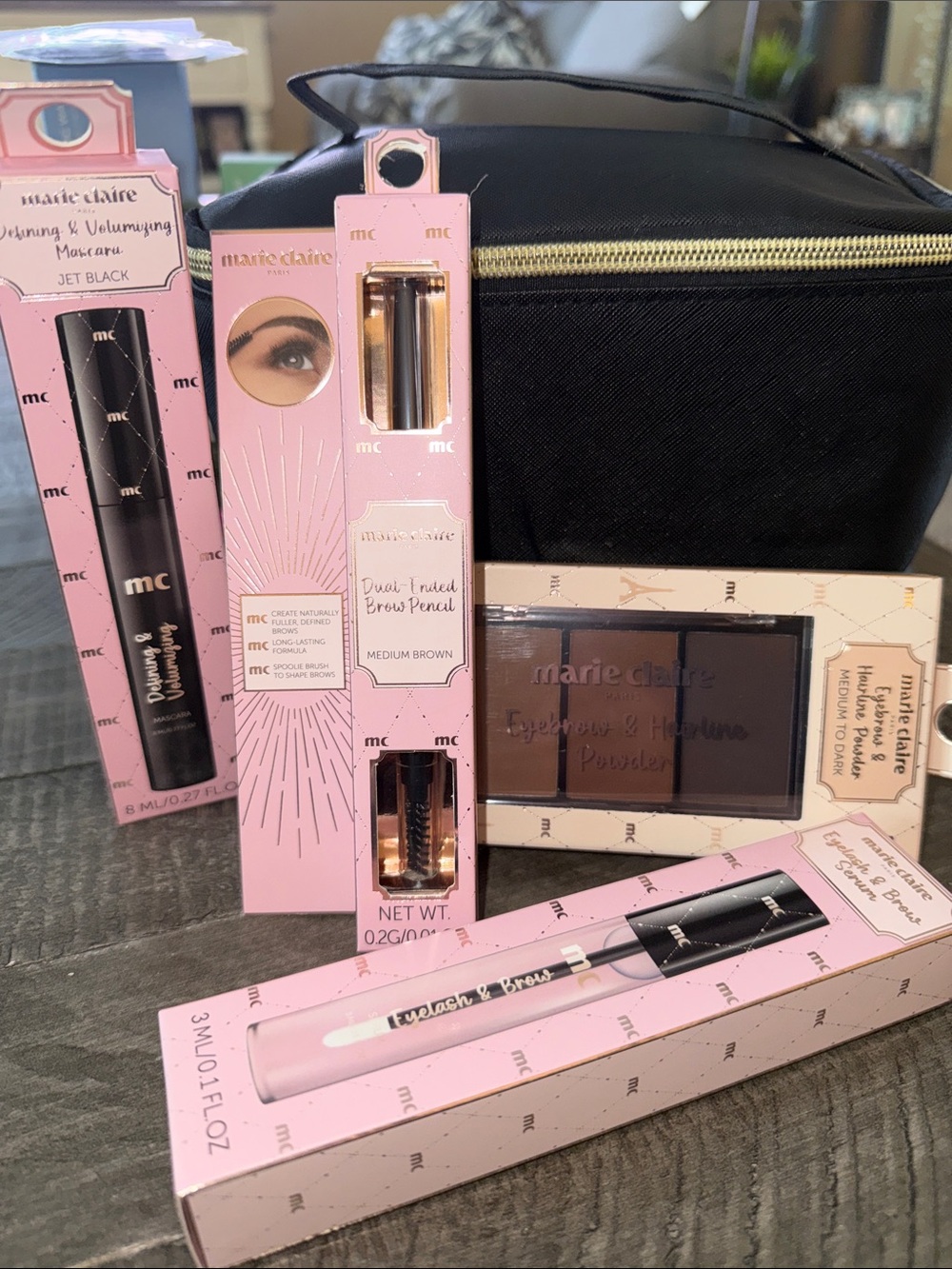 Marie Claire Makeup Bundle and Cosmetic Bag - All New Items!